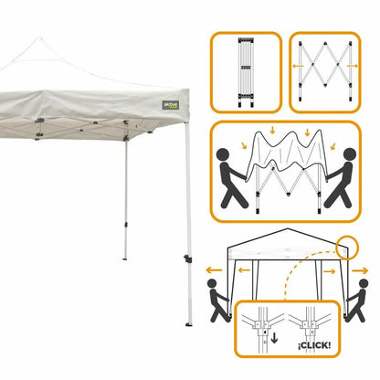 Aktive Pergola Tonnelle Blanco Acero 300x320x300 cm