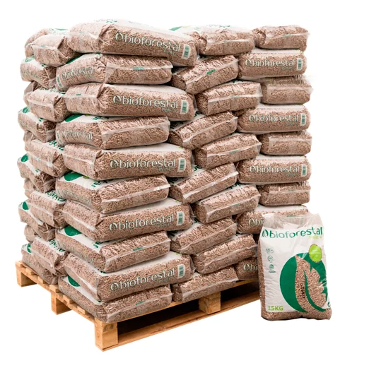 Pellets de Madera Palé 70 Sacos 15 kg