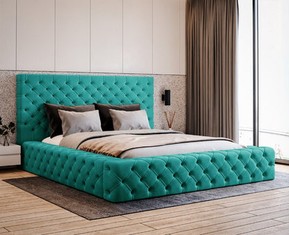 Designer Polsterbett Lana Samt mit Stauraum