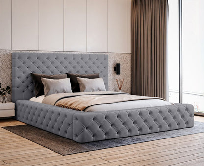 Designer Polsterbett Lana Samt mit Stauraum