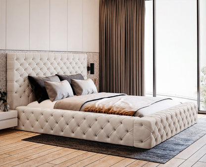 Designer Polsterbett Lana Samt mit Stauraum