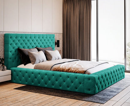 Designer Polsterbett Lana Samt mit Stauraum