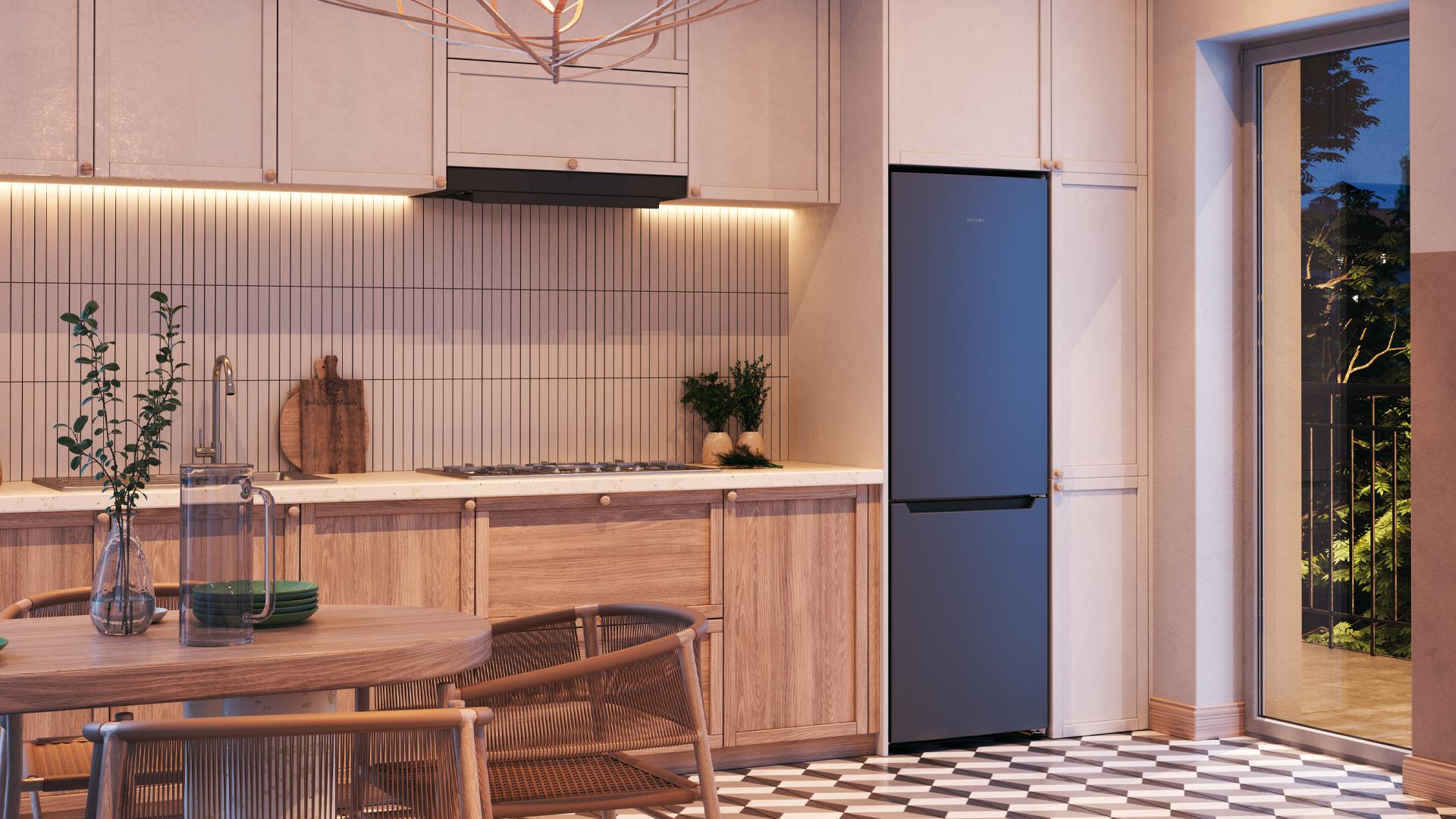 Cecotec Bolero CoolMarket Combi 322 Dark E Frigorífico Clase E