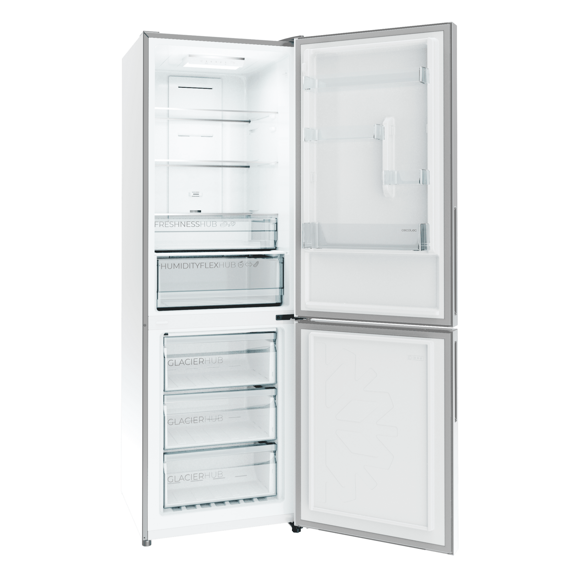 Cecotec Bolero CoolMarket 322 Inox Frigorífico Combi Clase E 322L