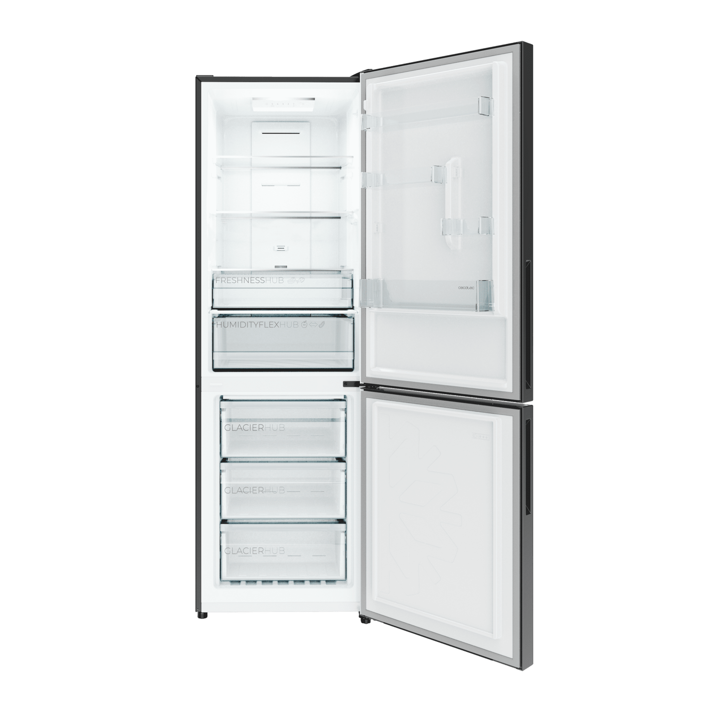 Cecotec Bolero CoolMarket 322 Inox Frigorífico Combi Clase E 322L