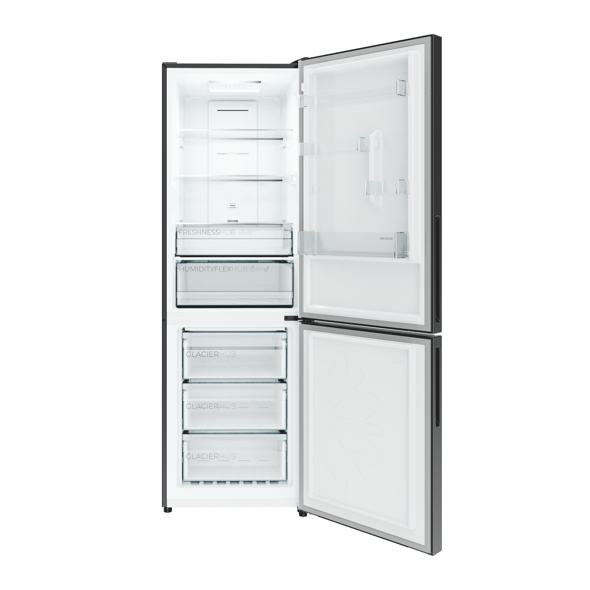 Cecotec Bolero CoolMarket 322 Inox Frigorífico Combi Clase E 322L