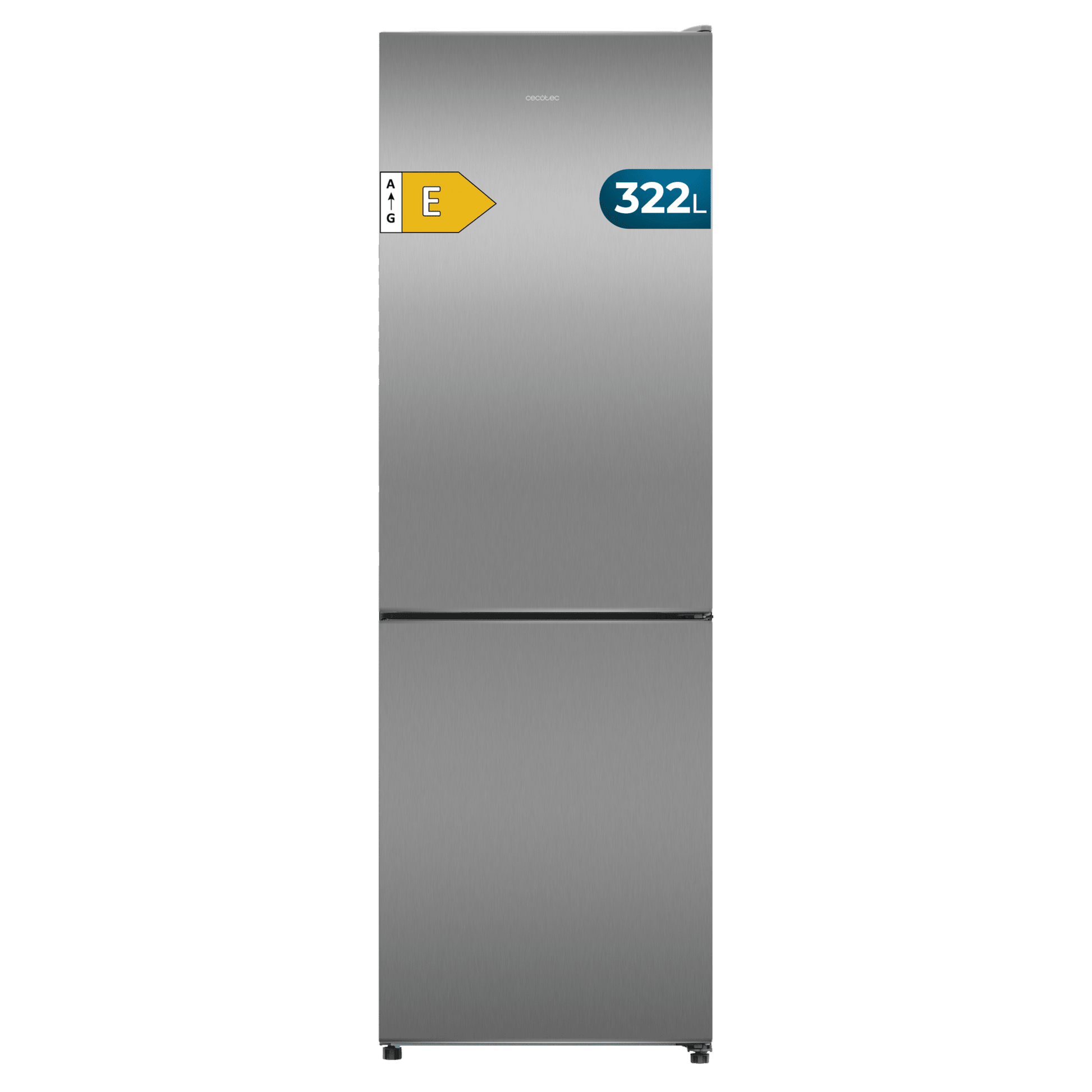 Cecotec Bolero CoolMarket 322 Inox Frigorífico Combi Clase E 322L