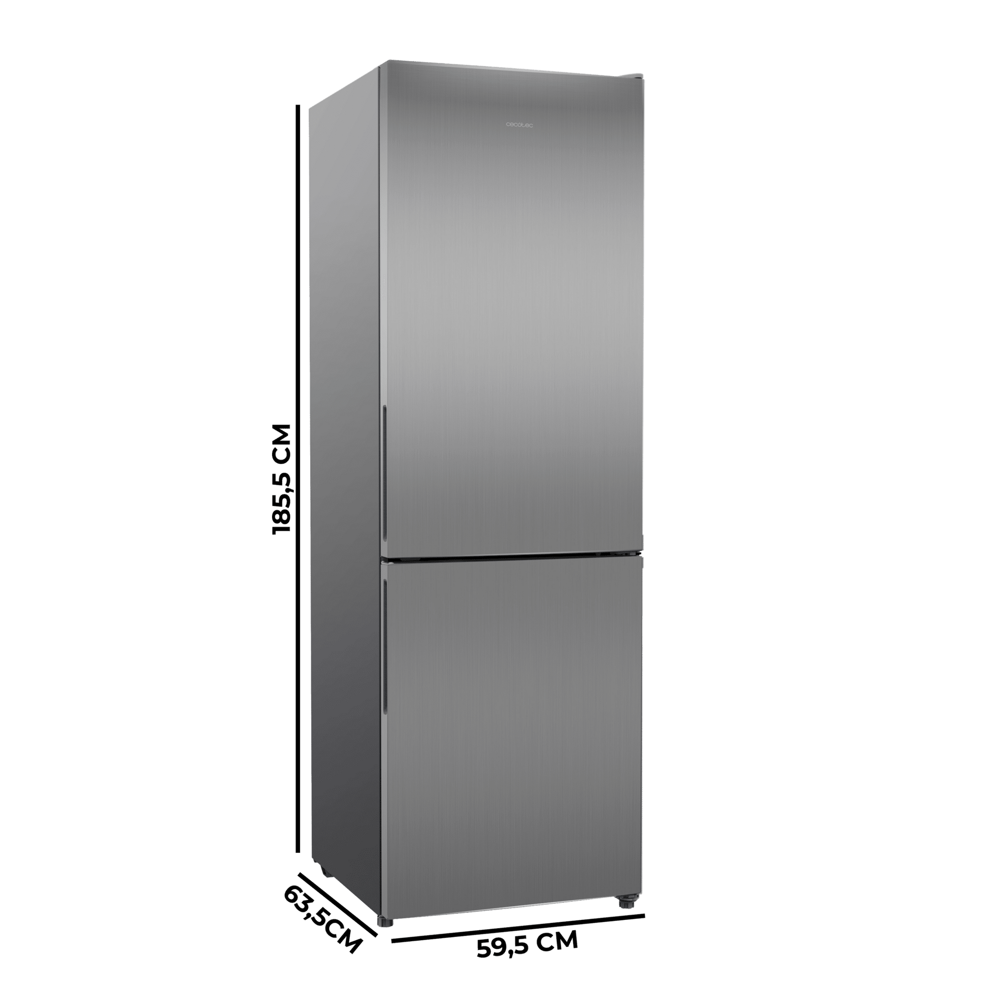 Cecotec Bolero CoolMarket 322 Inox Frigorífico Combi Clase E 322L