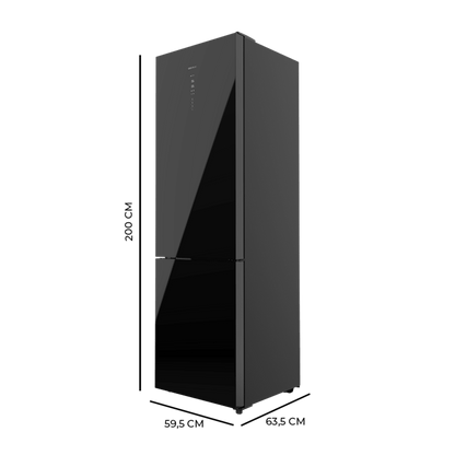 Cecotec CoolMarket 356 Frigorífico Combi Black Glass 356L