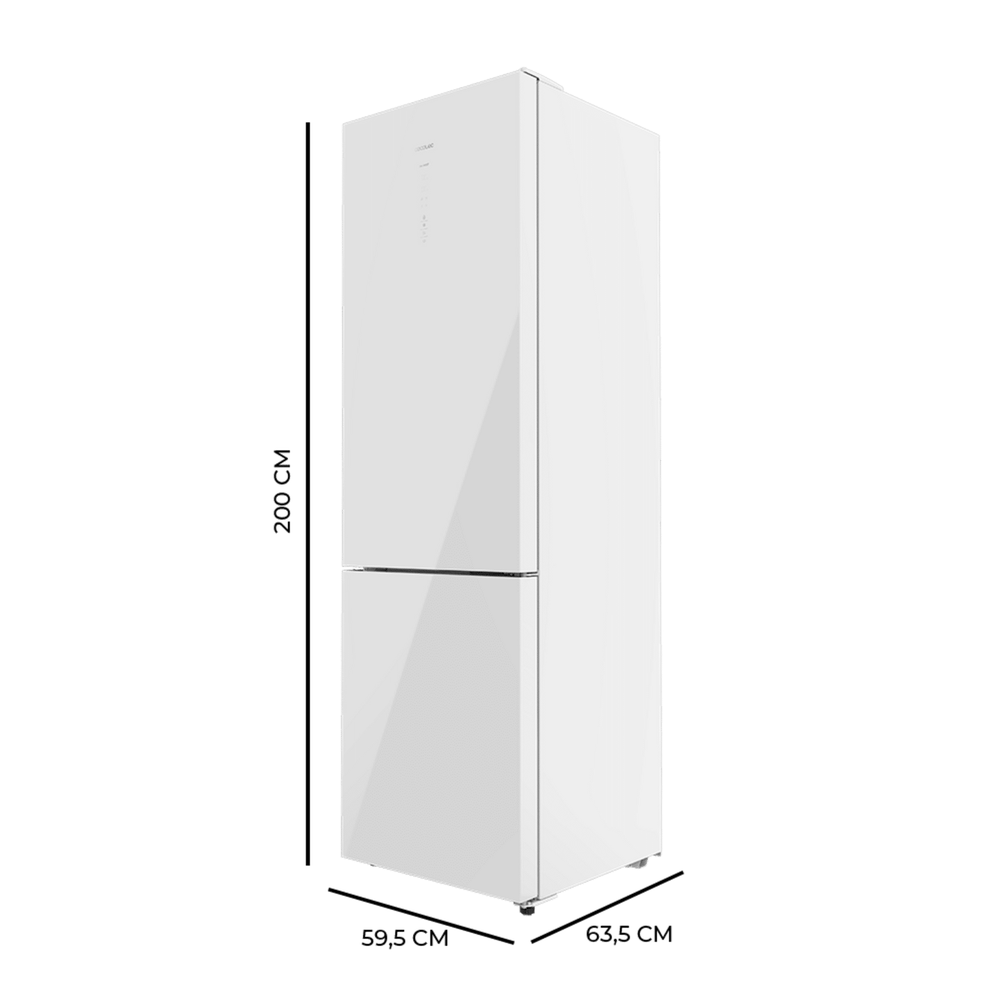 Cecotec Bolero CoolMarket 356 Frigorífico Combi Clase D White Glass