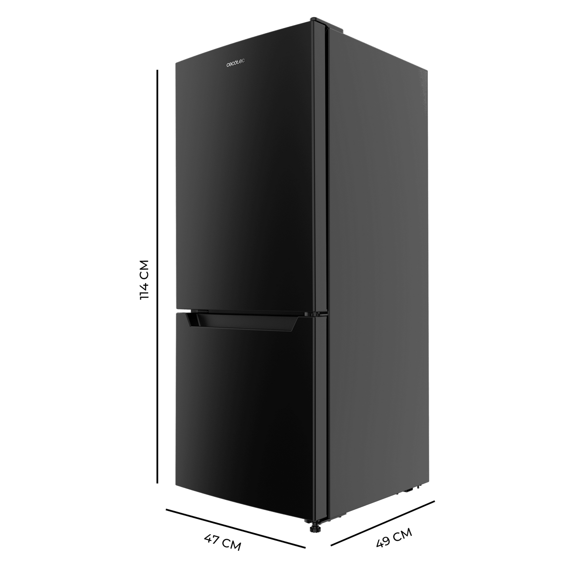 Cecotec CoolMarket Combi 117 DF Frigorífico Negro E