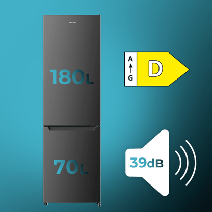 Cecotec Bolero CoolMarket Dark D Frigorífico Combi 250 L