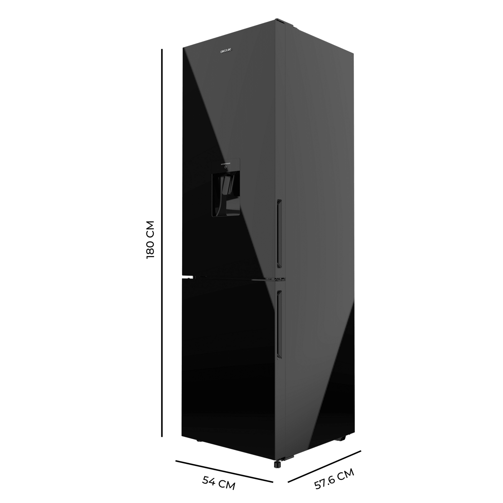 Cecotec Bolero CoolMarket Combi 250 WD Frigorífico No Frost Negro