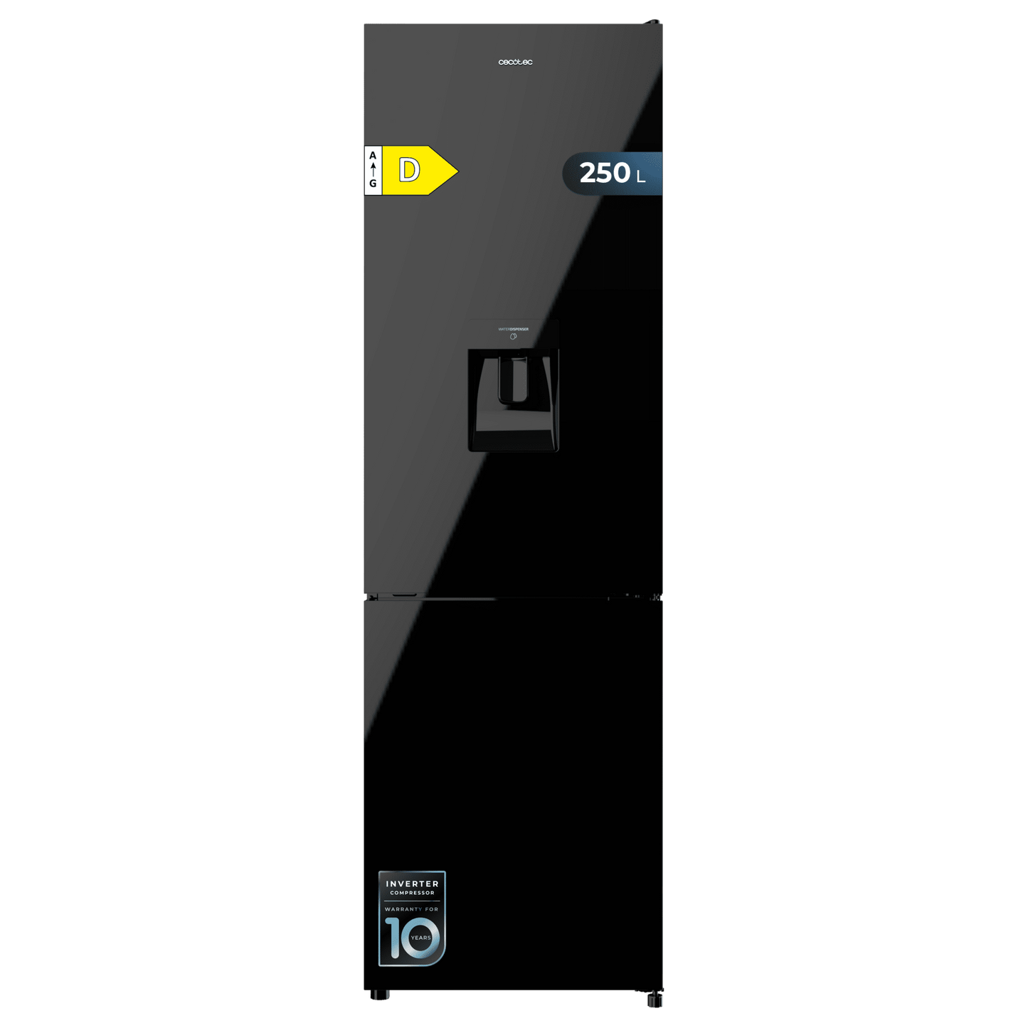 Cecotec Bolero CoolMarket Combi 250 WD Frigorífico No Frost Negro