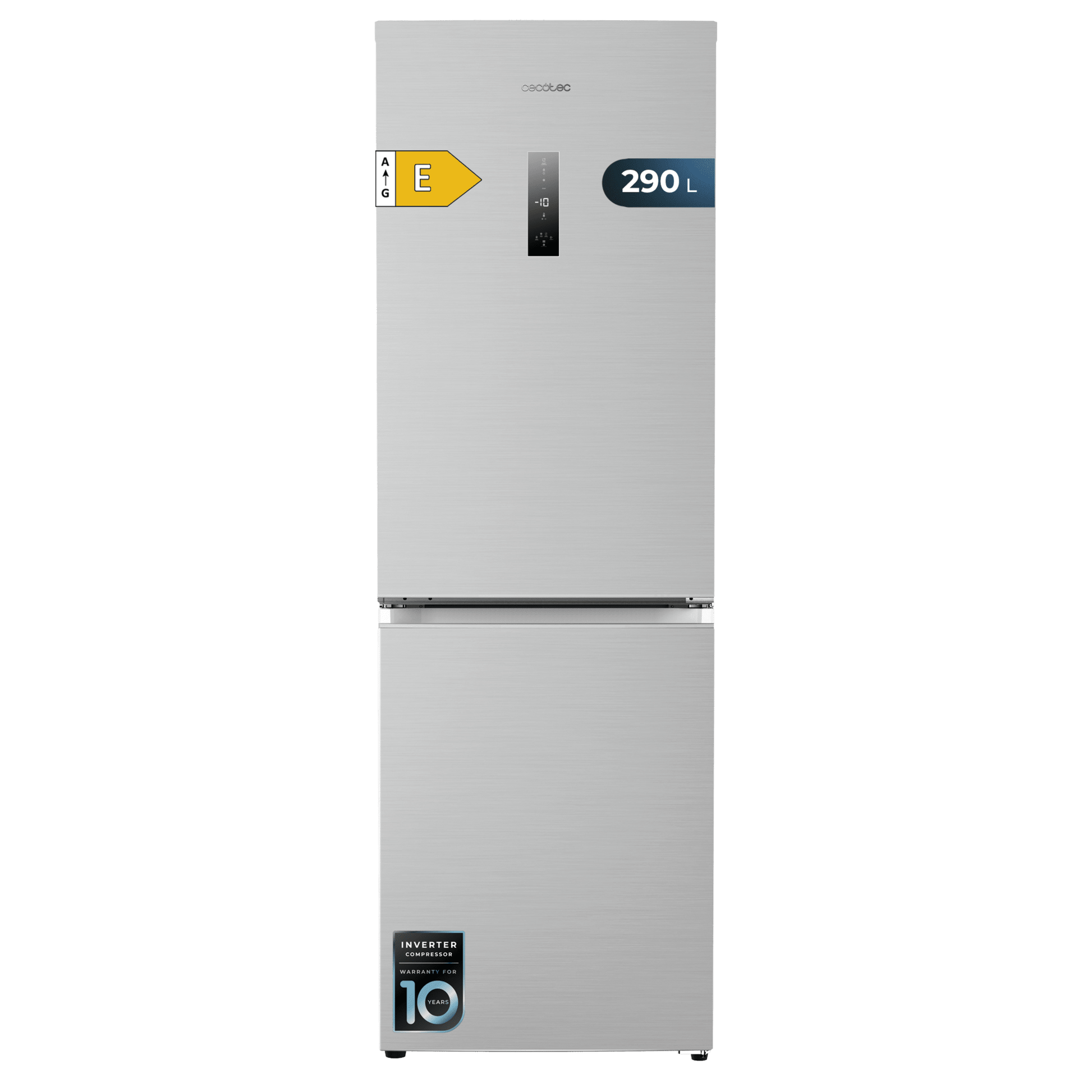 Cecotec Bolero CoolMarket Combi Frigorífico Inox 290 L