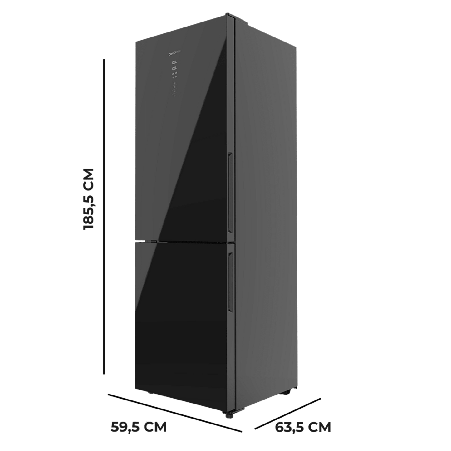Cecotec Bolero CoolMarket Combi 322 GlassBlack Frigorífico E