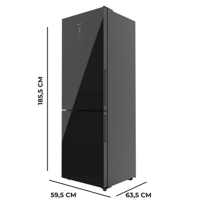 Cecotec Bolero CoolMarket Combi 322 GlassBlack Frigorífico E