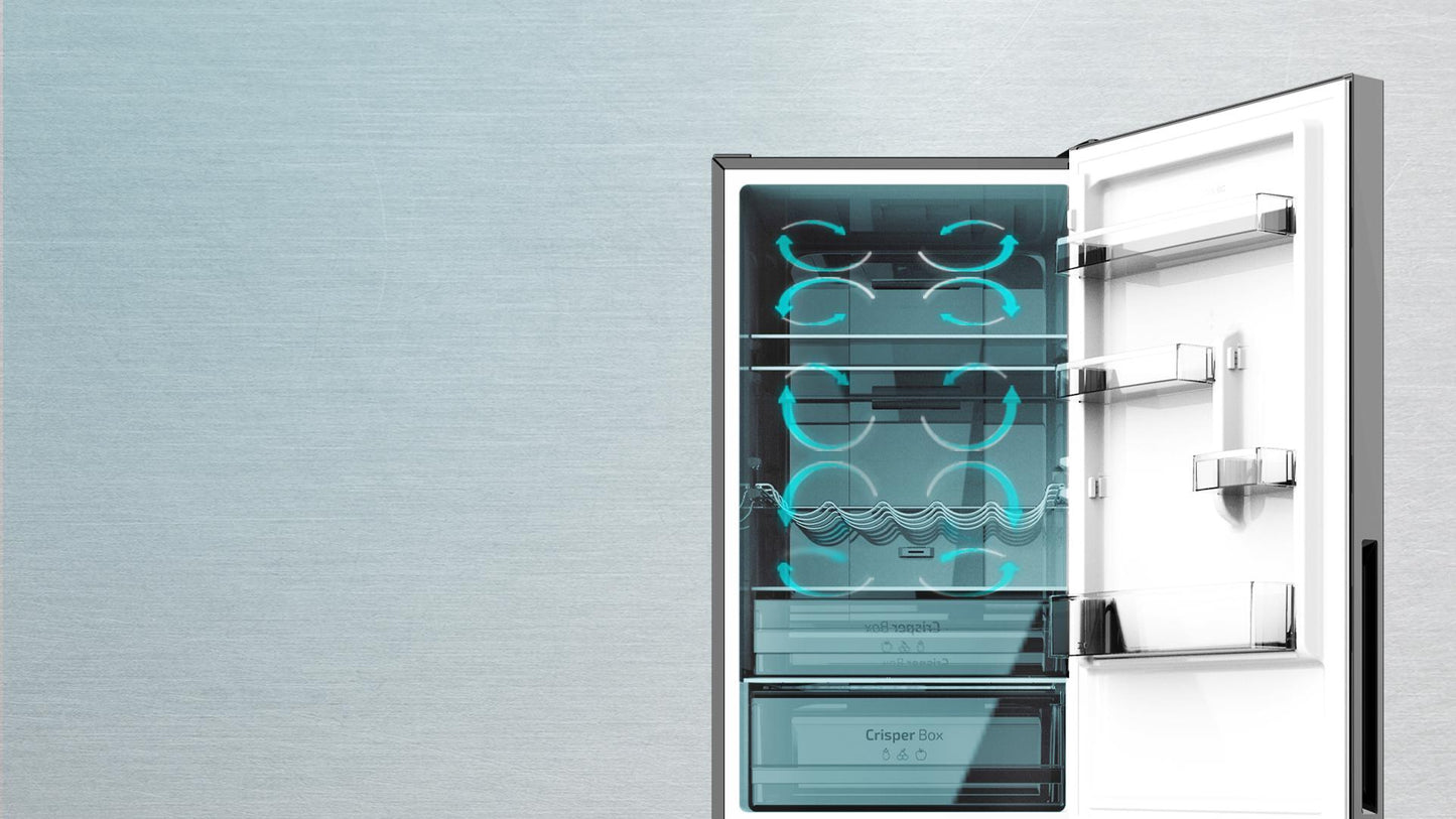 Cecotec Bolero CoolMarket Combi 322 GlassBlack Frigorífico E