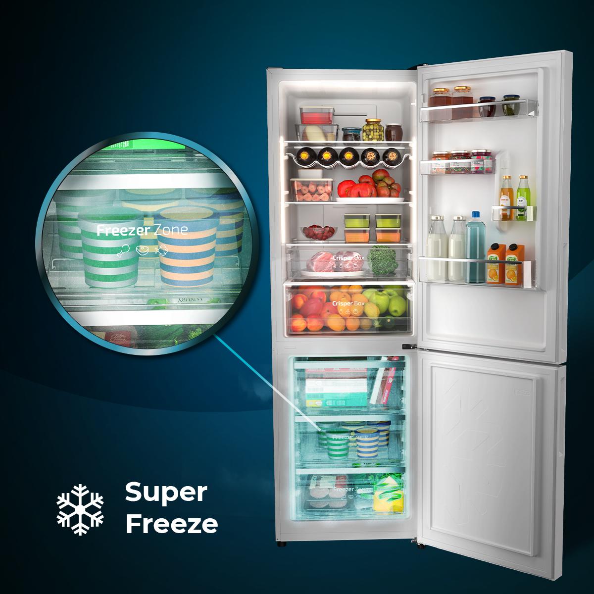 Cecotec Bolero CoolMarket Combi 322 Glass White D Frigorífico