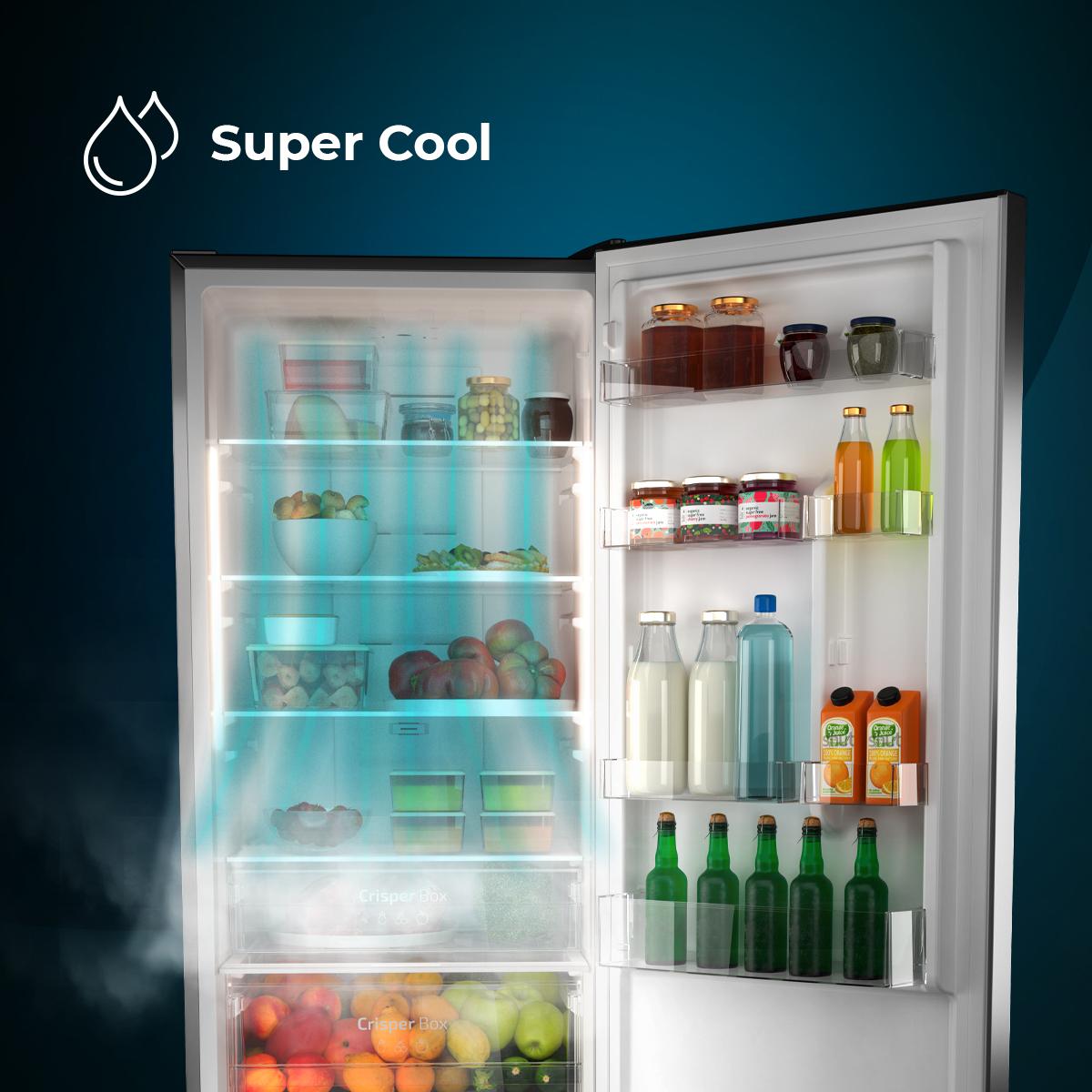 Cecotec Bolero CoolMarket Frigorífico Combi Inox 322 L