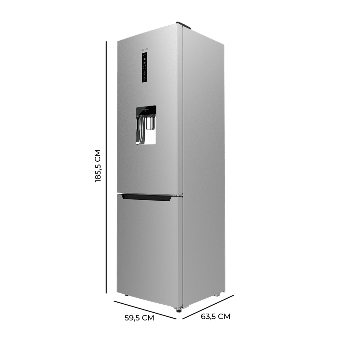 Cecotec Bolero CoolMarket Combi 322 WD Inox D Refrigerador 322L
