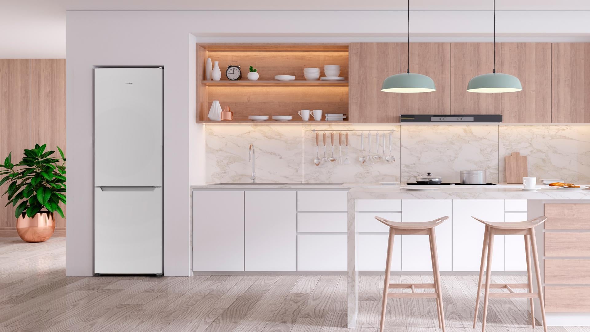 Cecotec CoolMarket 322 Frigorífico Combi Clase E Blanco