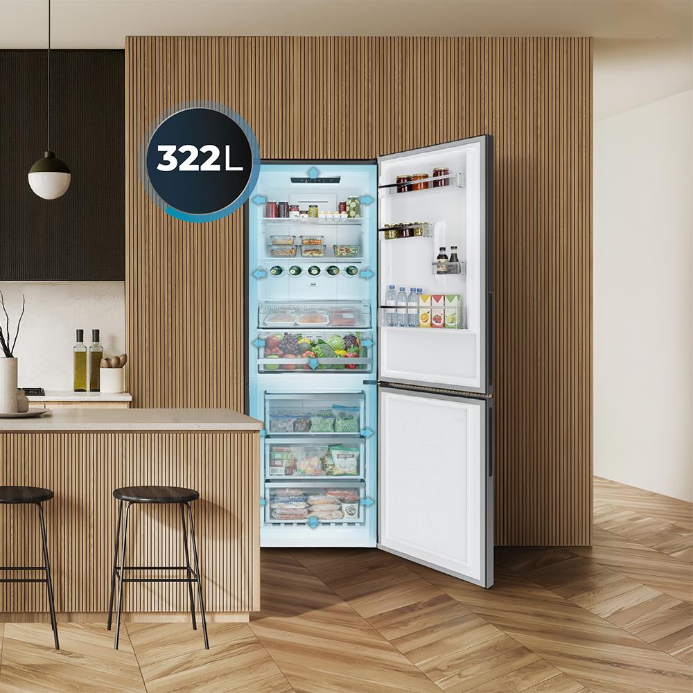 Cecotec Bolero CoolMarket 322i Frigorífico Combi Acero Inox Oscuro 322L