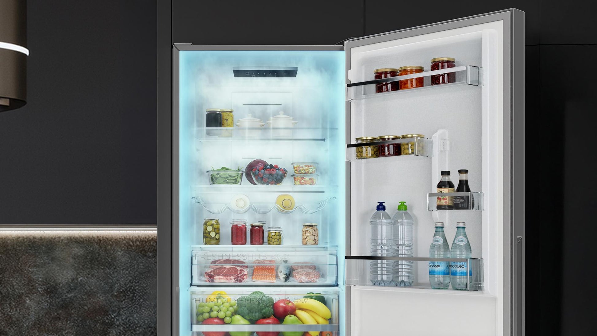 Cecotec CoolMarket 322i Frigorífico Combi Gris 322L