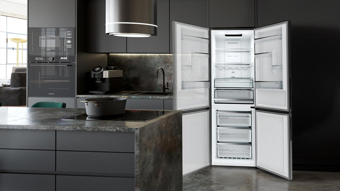 Cecotec CoolMarket 322i Frigorífico Combi Gris 322L