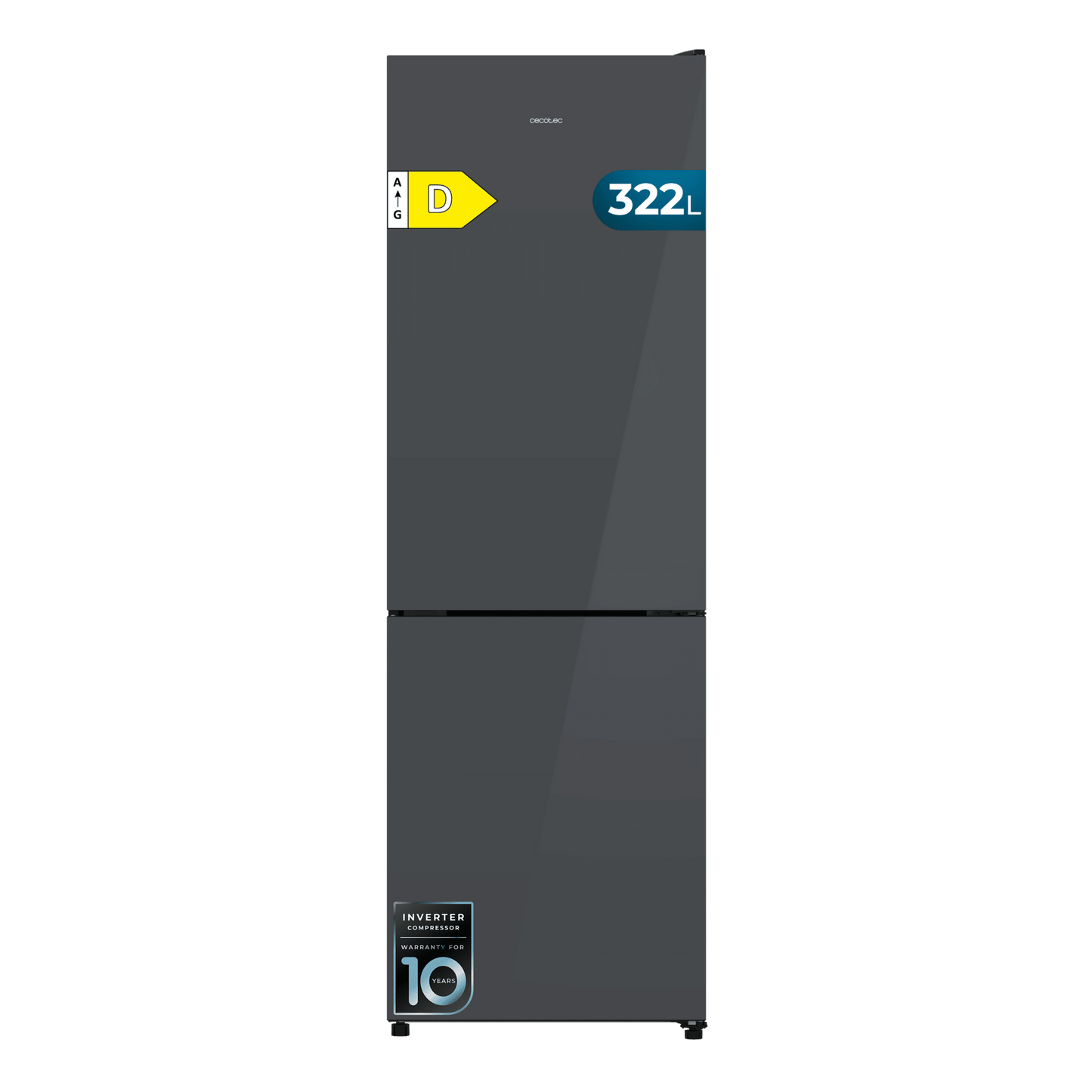 Cecotec CoolMarket 322i Frigorífico Combi Gris 322L
