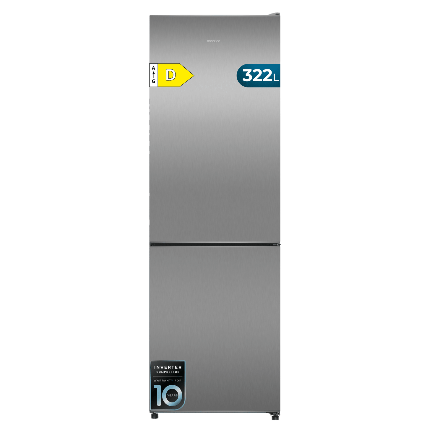 Cecotec Bolero CoolMarket Combi 322i Frigorífico Combi Acabado Inox