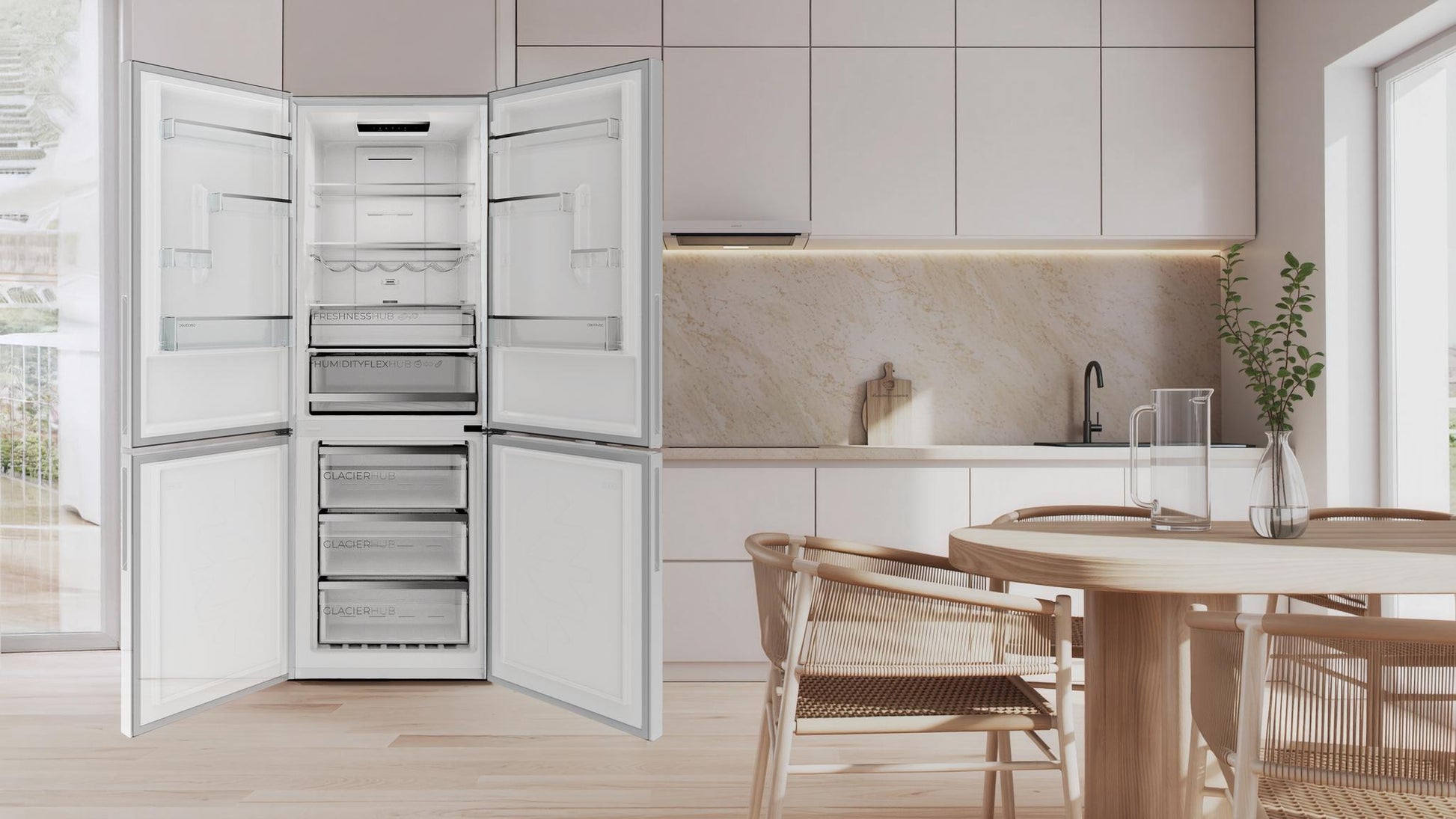 Cecotec CoolMarket 322i Frigorífico Combi Cristal Blanco 322L