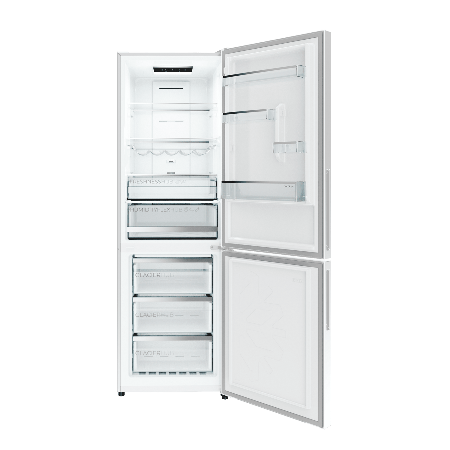 Cecotec CoolMarket 322i Frigorífico Combi Cristal Blanco 322L