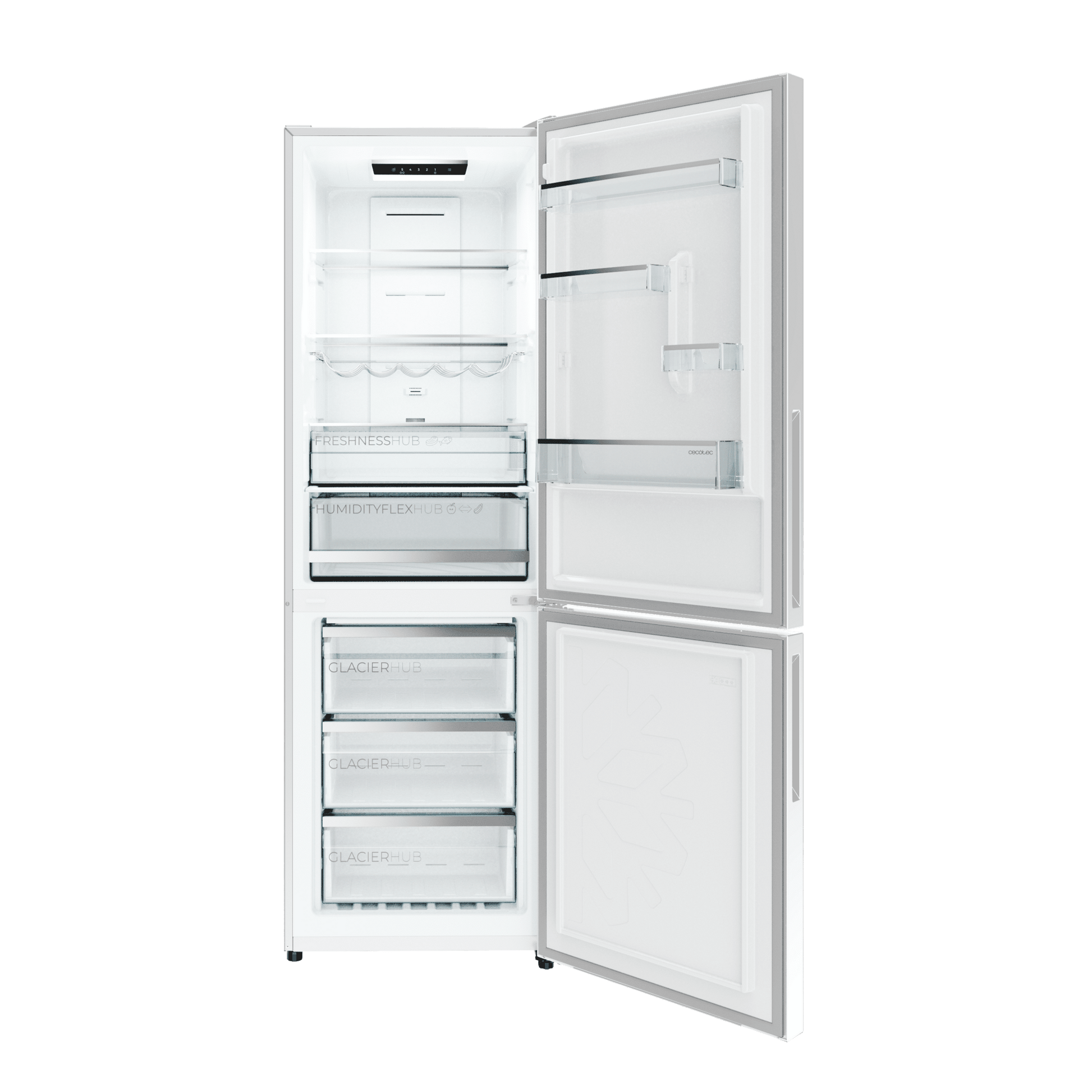 Cecotec CoolMarket 322i Frigorífico Combi Cristal Blanco 322L
