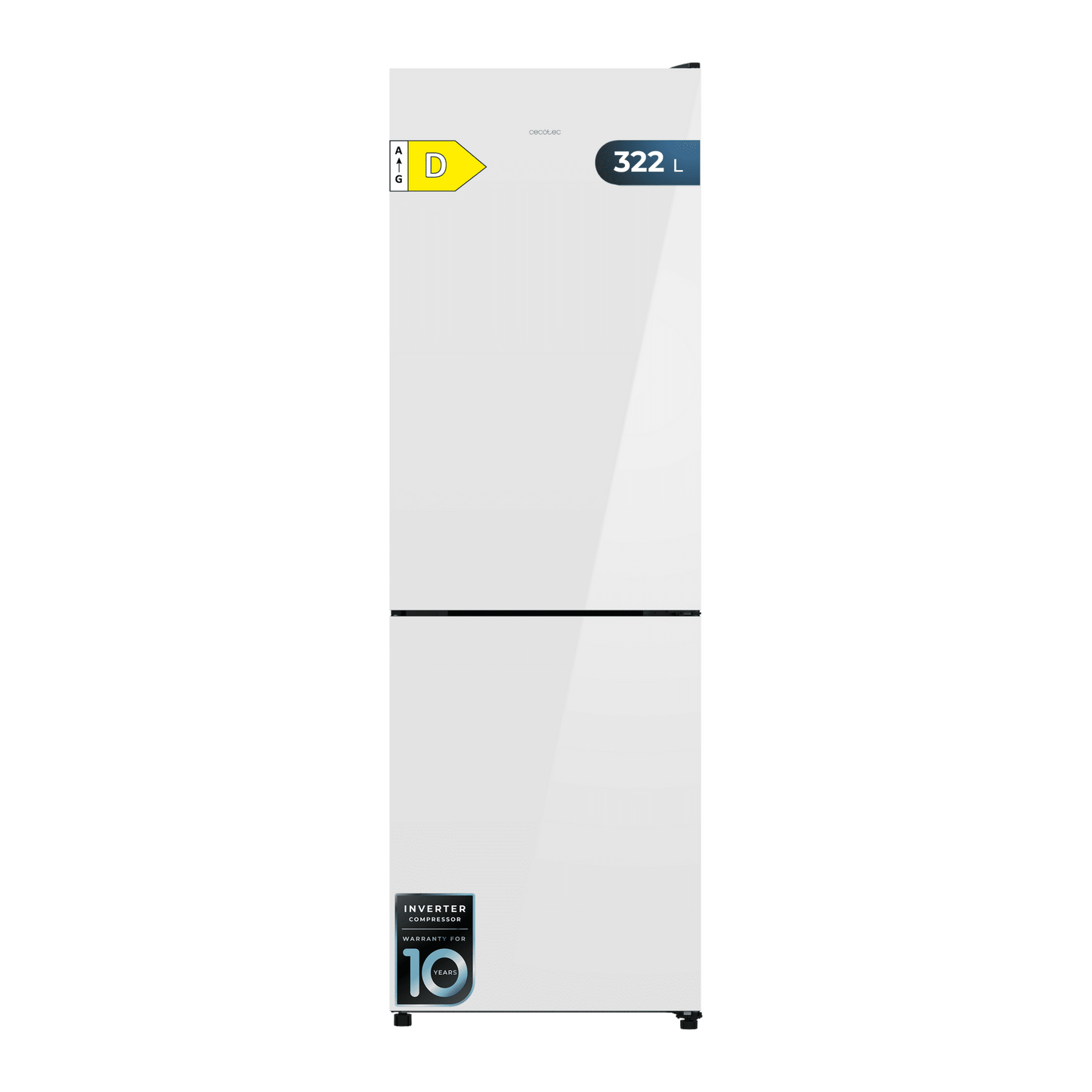 Cecotec CoolMarket 322i Frigorífico Combi Cristal Blanco 322L