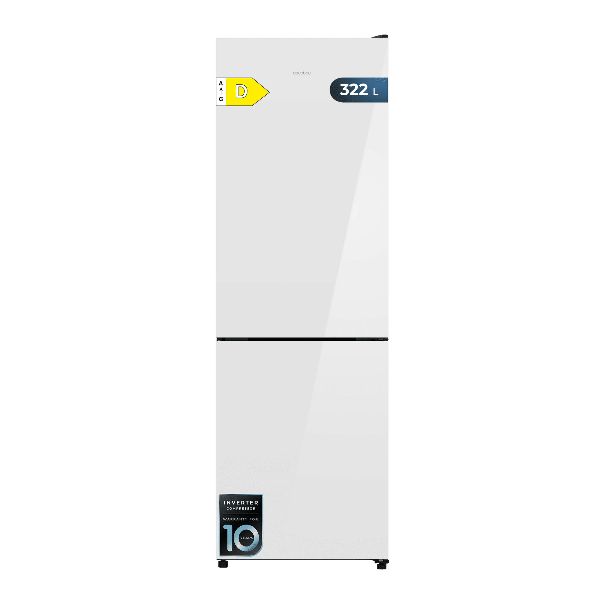 Cecotec CoolMarket 322i Frigorífico Combi Cristal Blanco 322L