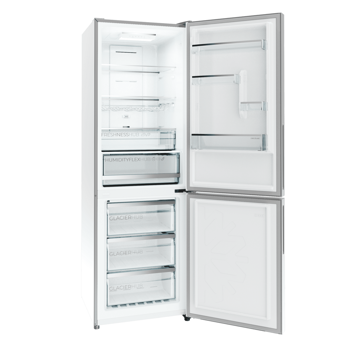 Cecotec Bolero CoolMarket Combi 322i White Glass E Frigorífico Combi
