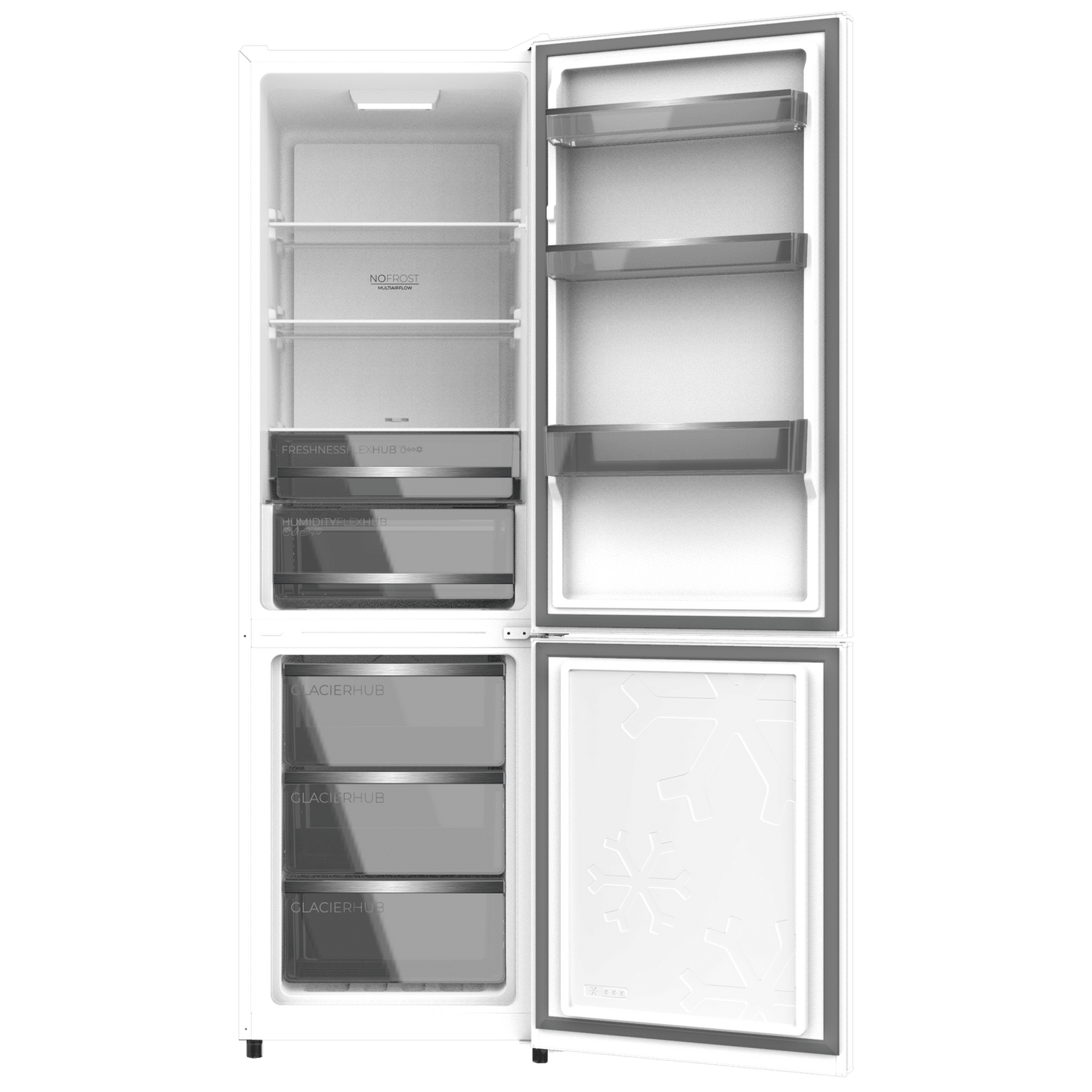Bolero CoolMarket Combi 335 White Glass E