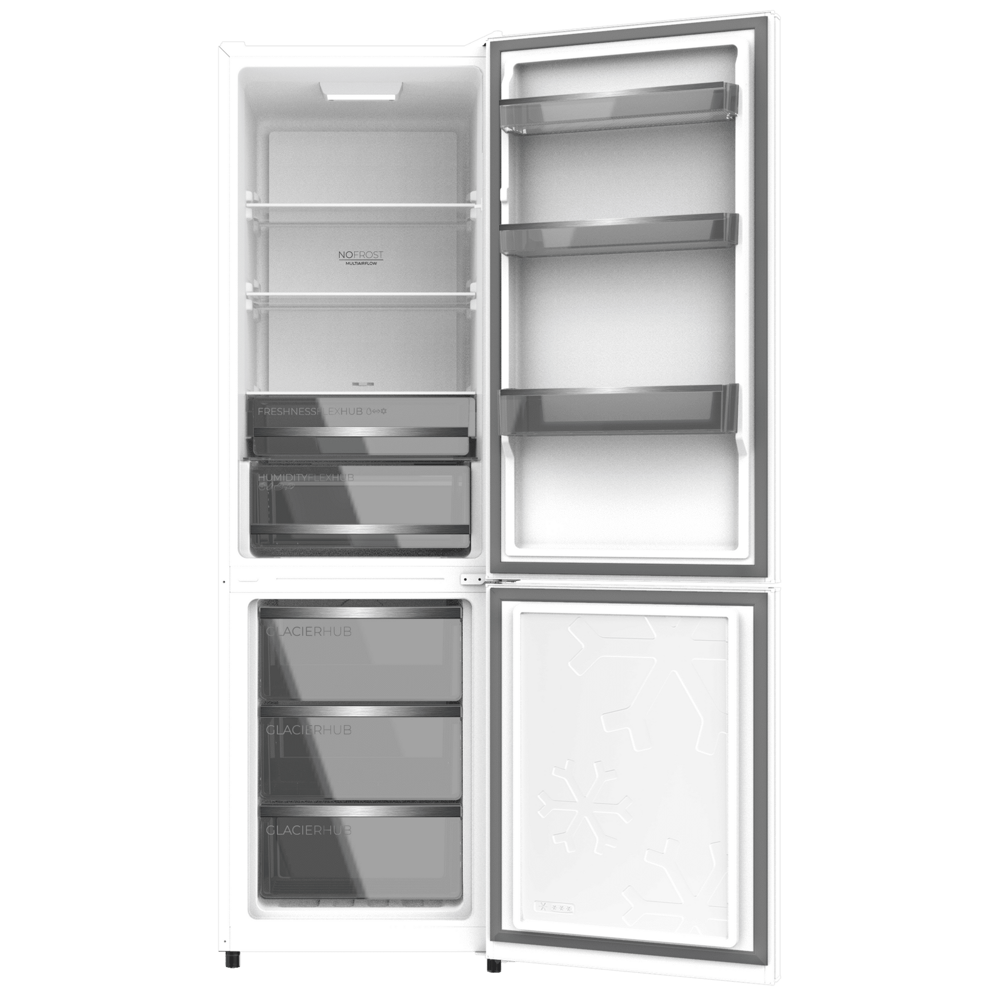 Bolero CoolMarket Combi 335 White Glass E