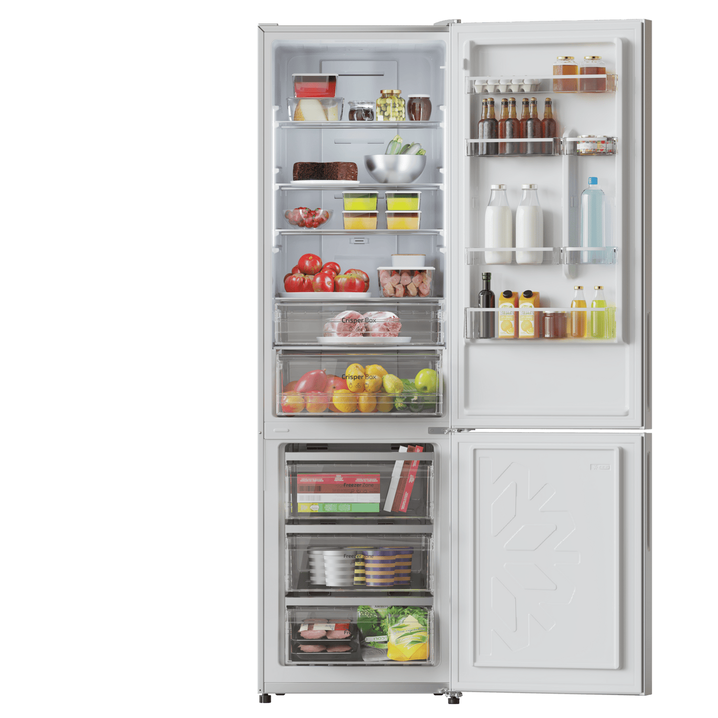 Cecotec CoolMarket Combi 356 Frigorífico Glass Grey D 356L
