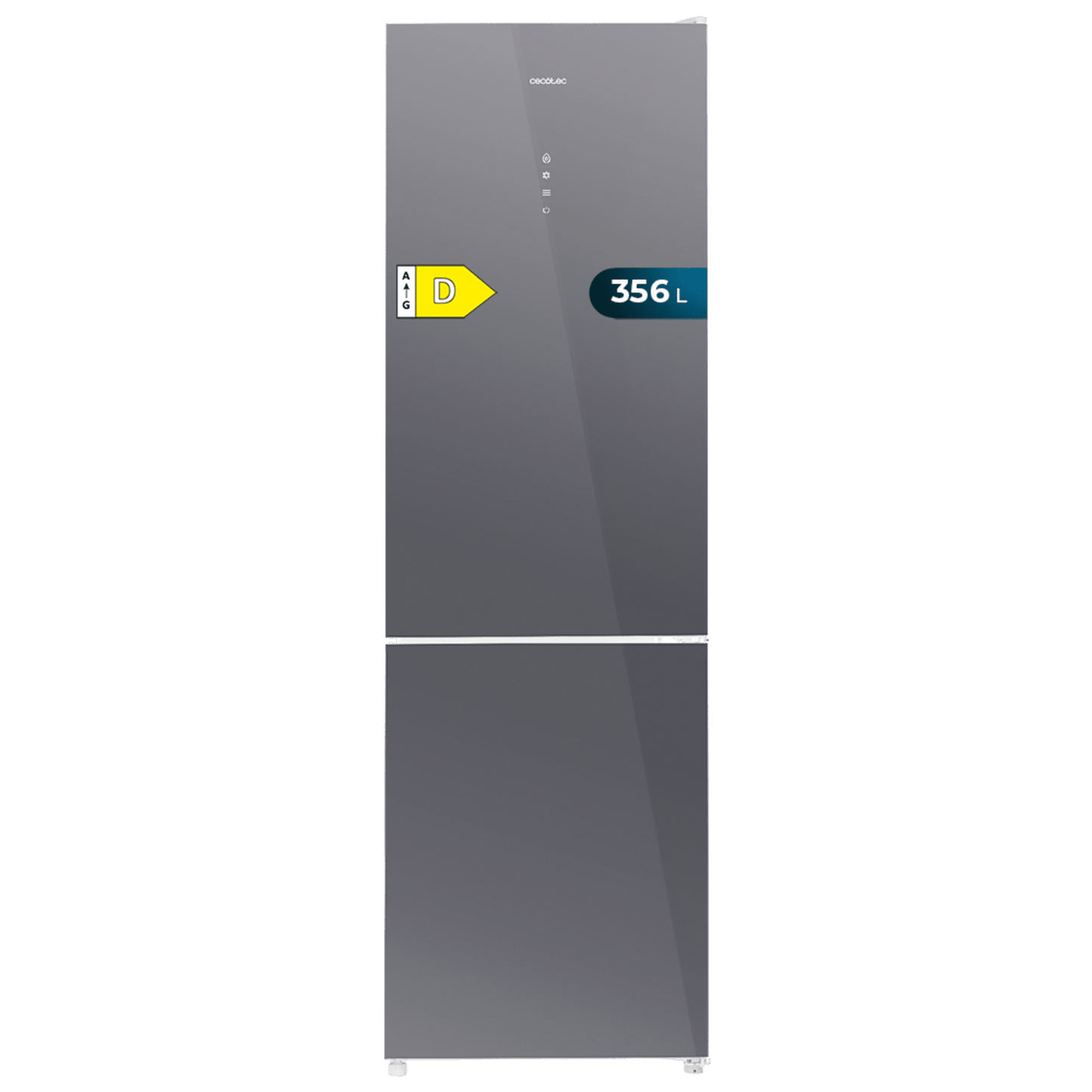 Cecotec CoolMarket Combi 356 Frigorífico Glass Grey D 356L