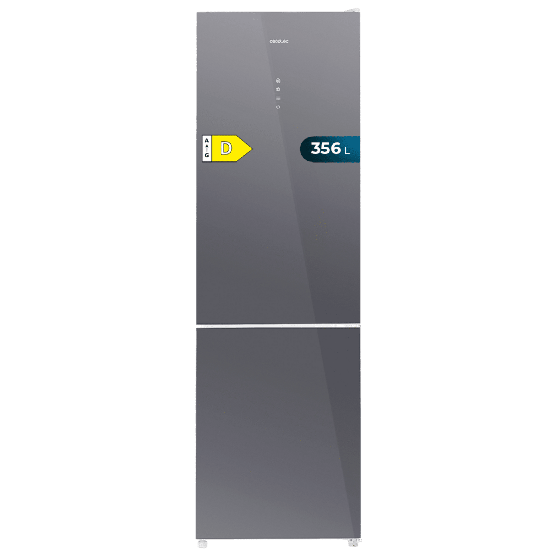 Cecotec CoolMarket Combi 356 Frigorífico Glass Grey D 356L