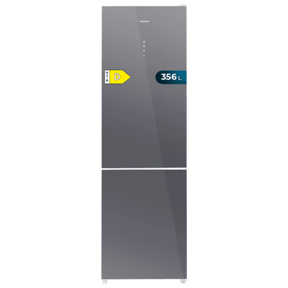 Cecotec CoolMarket Combi 356 Frigorífico Glass Grey D 356L