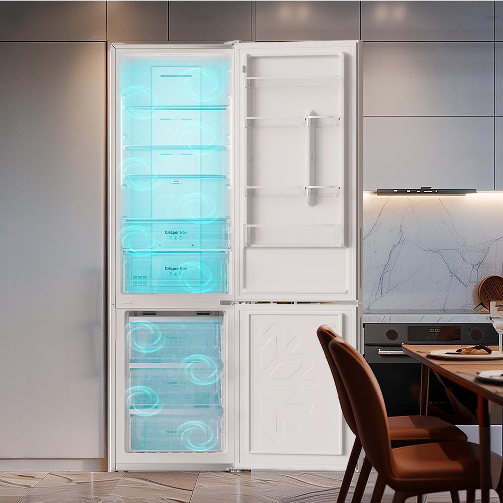 Cecotec CoolMarket Combi 356 Frigorífico Glass Grey D 356L