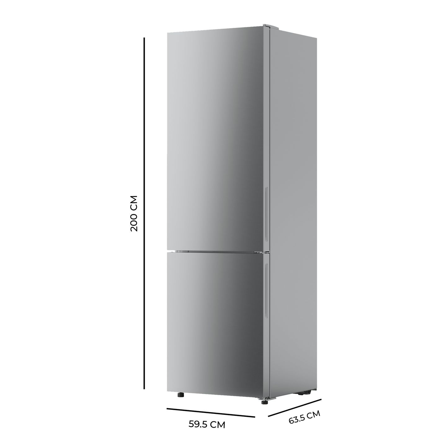 Cecotec CoolMarket Combi 356 Frigorífico Glass Grey D 356L
