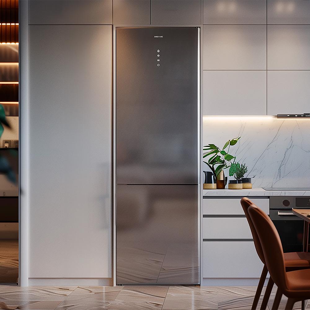 Cecotec CoolMarket Combi 356 Frigorífico Glass Grey D 356L