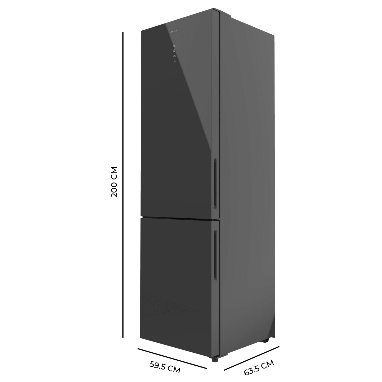 Cecotec Bolero CoolMarket Combi 356 Grey Glass Frigorífico