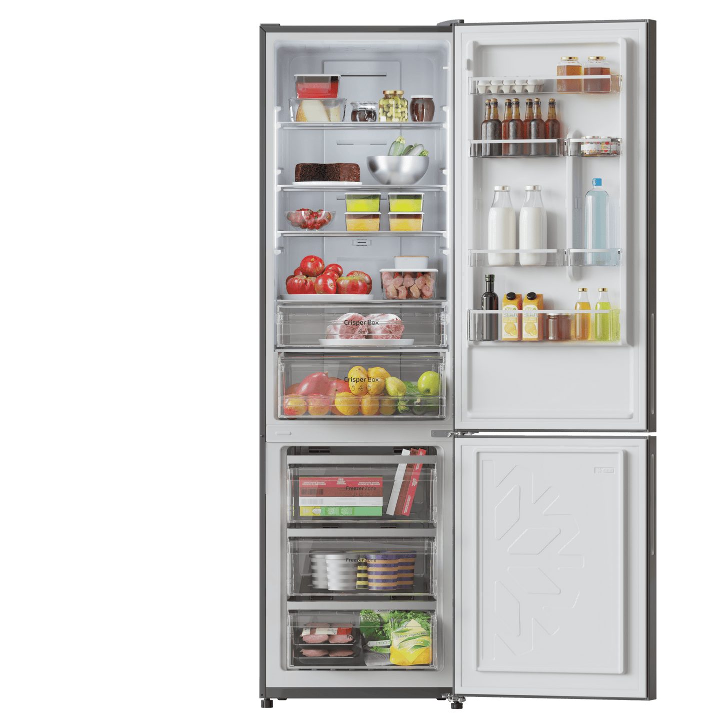 Cecotec Bolero CoolMarket Combi 356 Grey Glass Frigorífico
