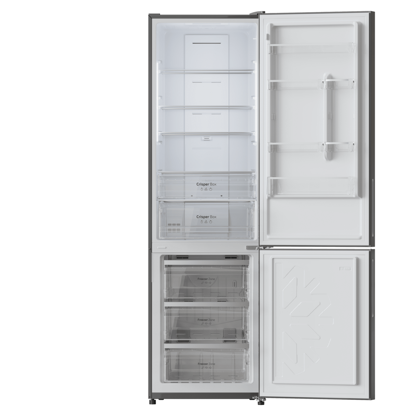 Cecotec Bolero CoolMarket Combi 356 Grey Glass Frigorífico