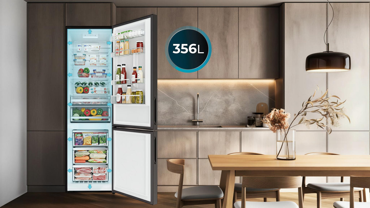 Cecotec Bolero CoolMarket Combi 356i Frigorífico Combi Black Glass